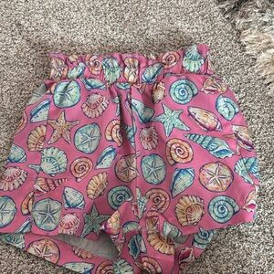 Simply Southern Pink Seashell High Waist Shorts